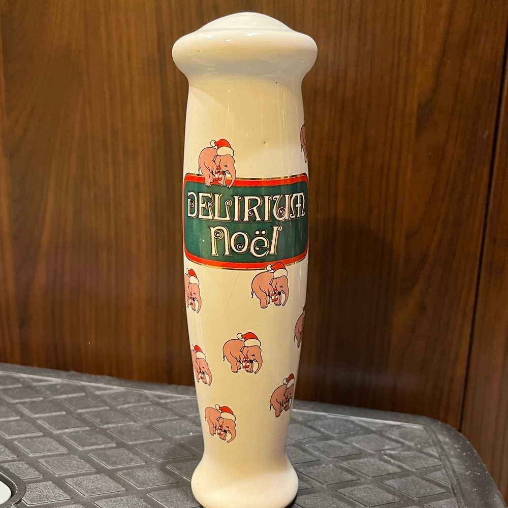 Delirium Noel Christmas Beer Tap Handle Pink Elephant Ceramic Mancave Home Bar